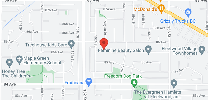 map of 15311 85A AVENUE